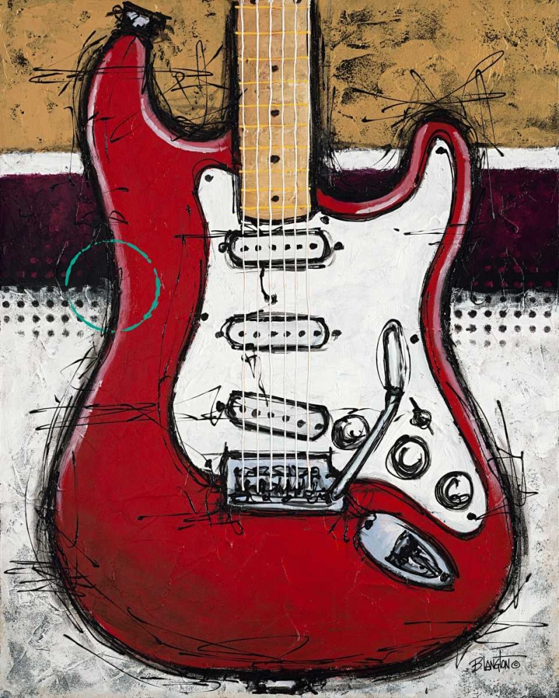 Wall art: Electric Red, by Langton, Bruce