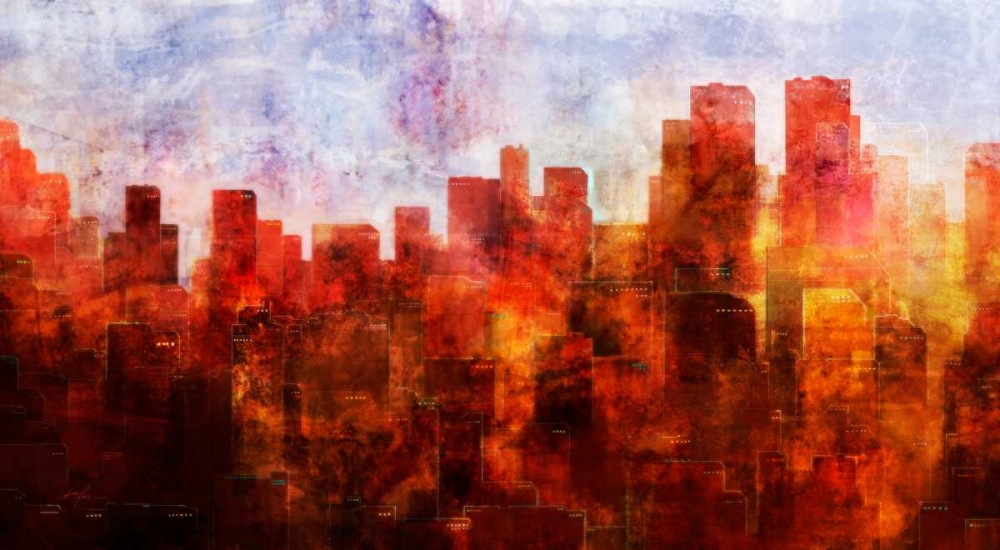 Wall Art Painting id:56495, Name: Dawn Skyline, Artist: Roko, Ken