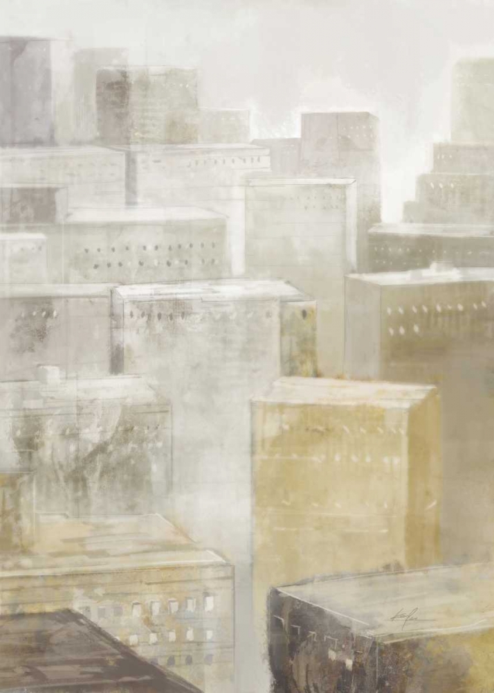 Wall Art Painting id:56574, Name: City Fog 2, Artist: Roko, Ken