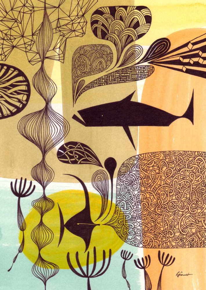 Wall Art Painting id:56750, Name: Doodle Fish, Artist: Faust, Richard