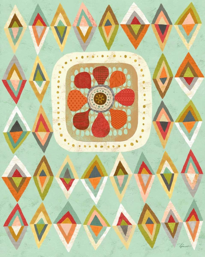 Wall Art Painting id:56762, Name: Floral Retro 3, Artist: Faust, Richard