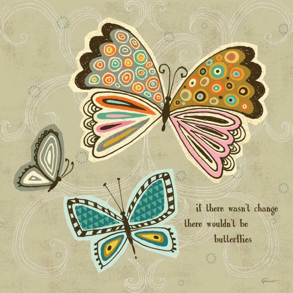 Wall Art Painting id:56768, Name: Ragtag Butterfly 1, Artist: Faust, Richard