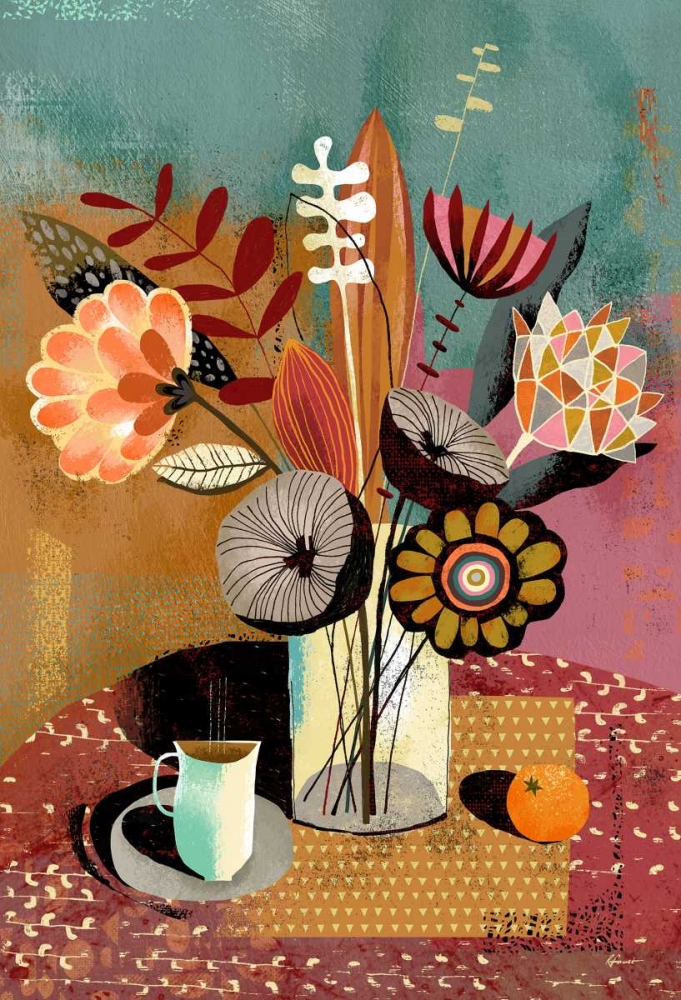 Wall Art Painting id:56785, Name: Vase Bouquet, Artist: Faust, Richard