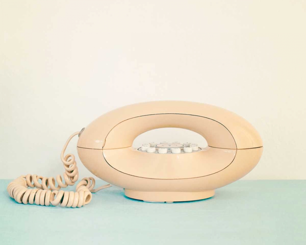 Art Print: Back In Time Pink Phone