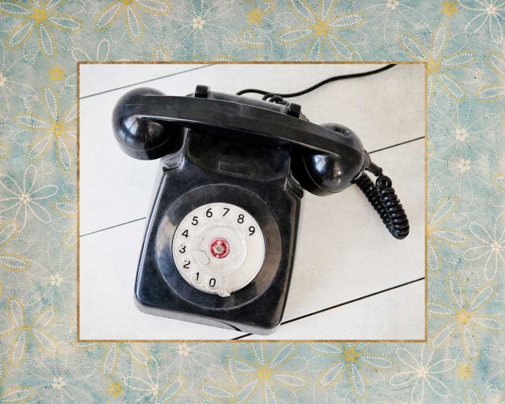 Art Print: Back In Time Black Telephone_border