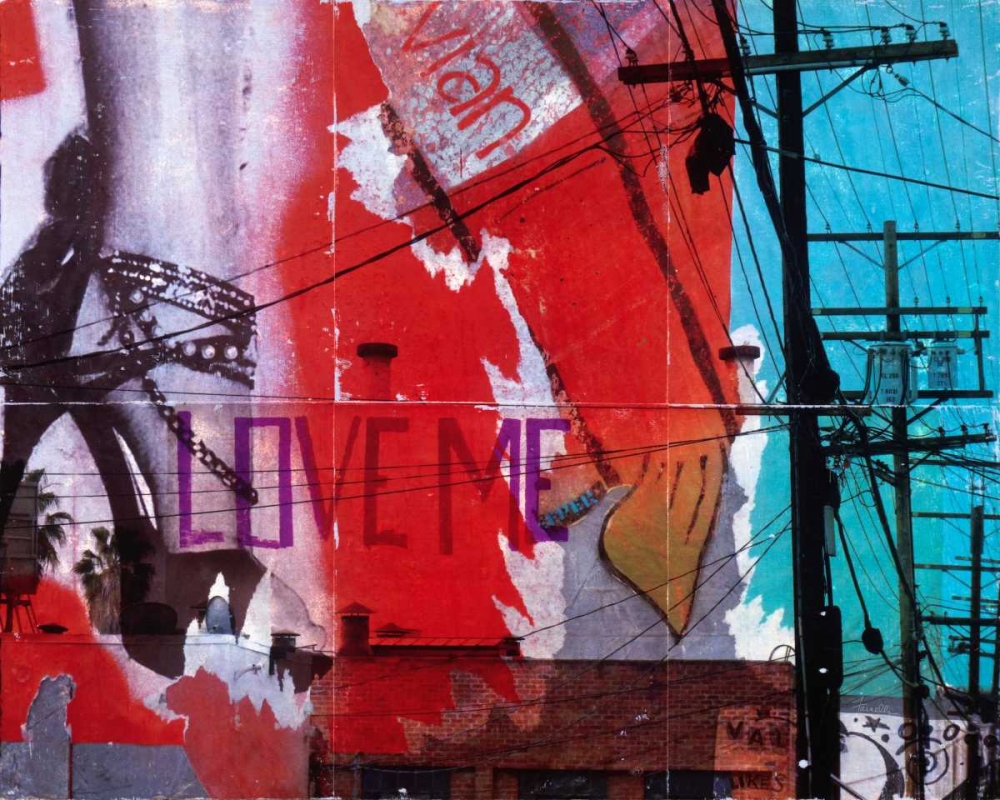 Wall Art Painting id:62829, Name: Urban Collage Love Me, Artist: Fainelli, Deanna