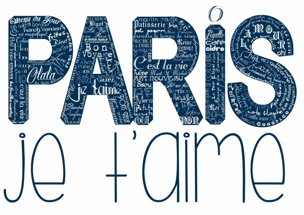 Wall Art Painting id:61931, Name: As The French Say-Blue Paris, Artist: De Lauzun, Marion 