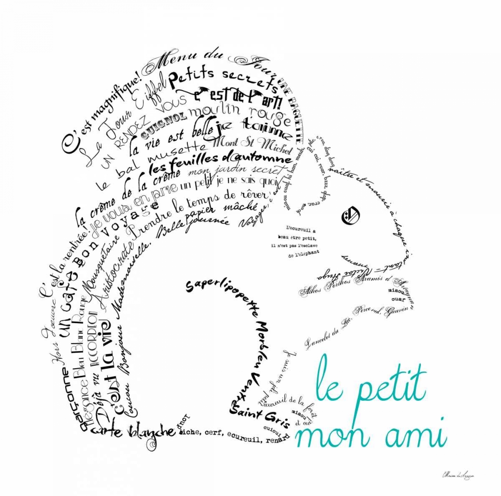 Wall Art Painting id:61933, Name: Le Petit Mon Ami Squirrel, Artist: De Lauzun, Marion 