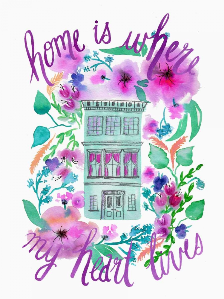 Wall Art Painting id:142094, Name: Home Is Where My Heart Is, Artist: Esther Bley Designs 