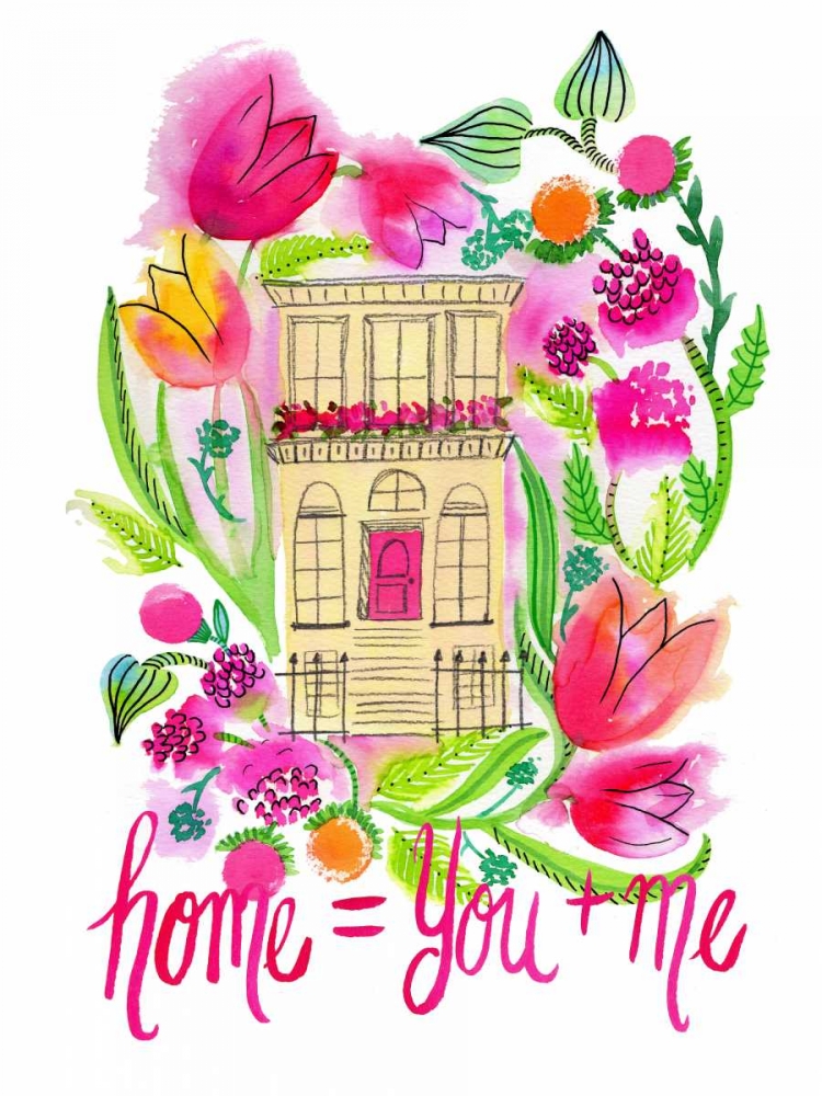 Wall Art Painting id:142095, Name: Home = You + Me, Artist: Esther Bley Designs 