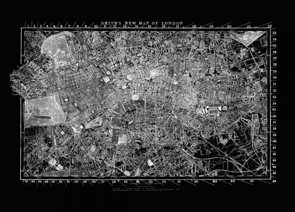 Wall Art Painting id:142289, Name: London Map Circa 1860, Artist: Adam Shaw Cartography