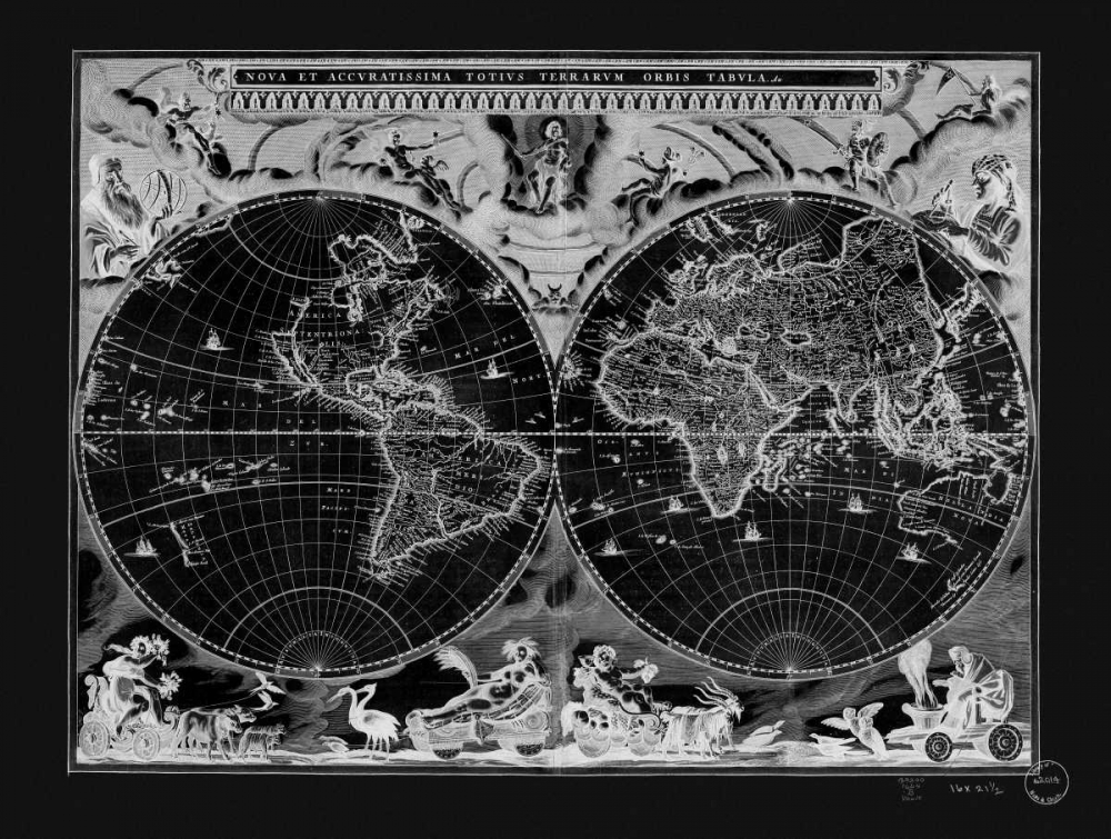 Art Print: Antique World Map