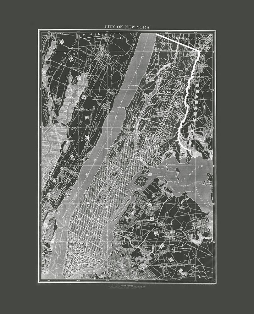 Wall Art Painting id:190698, Name: Industrial New York, Artist: Adam Shaw Cartography