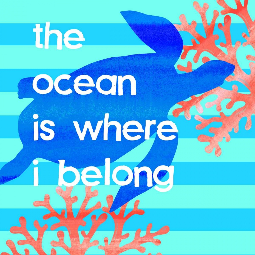 Wall Art Painting id:105773, Name: The Ocean is Where I Belong, Artist: Dos Santos, Bella