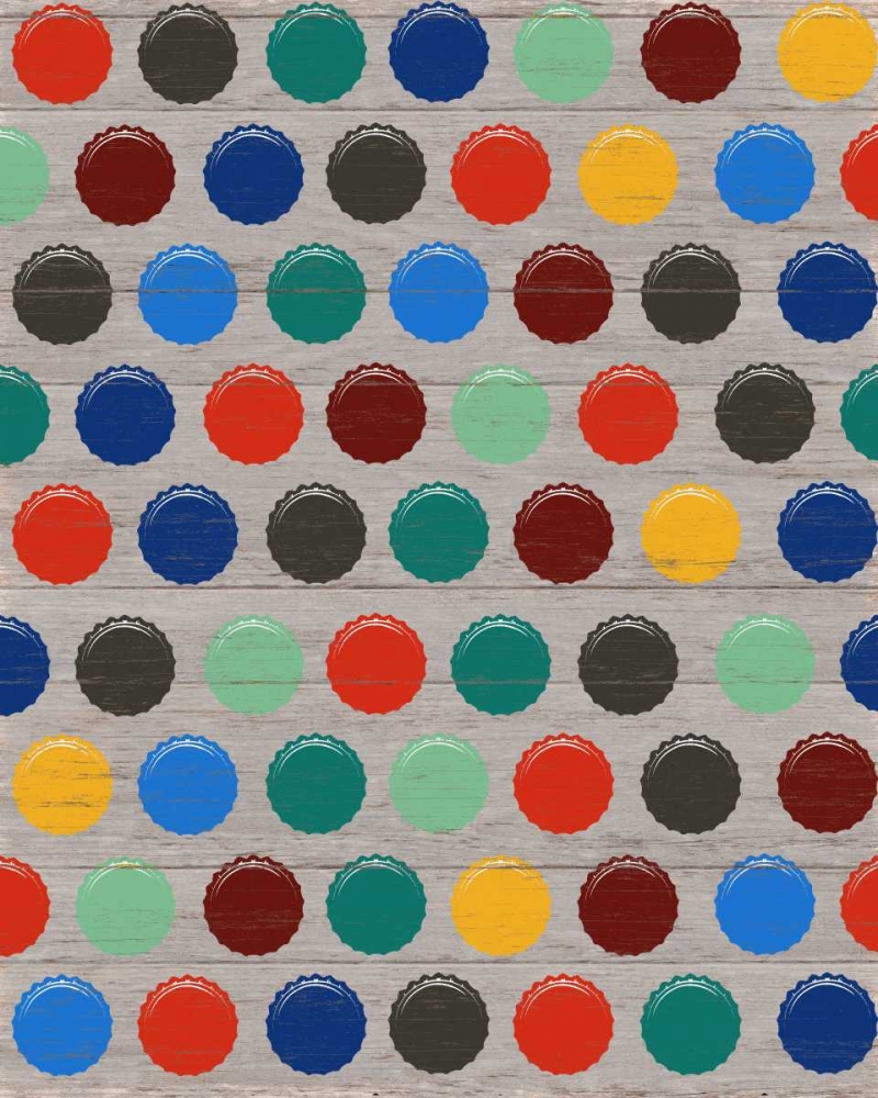 Wall Art Painting id:63328, Name: Beer Cap Pattern, Artist: Appleman, Sam