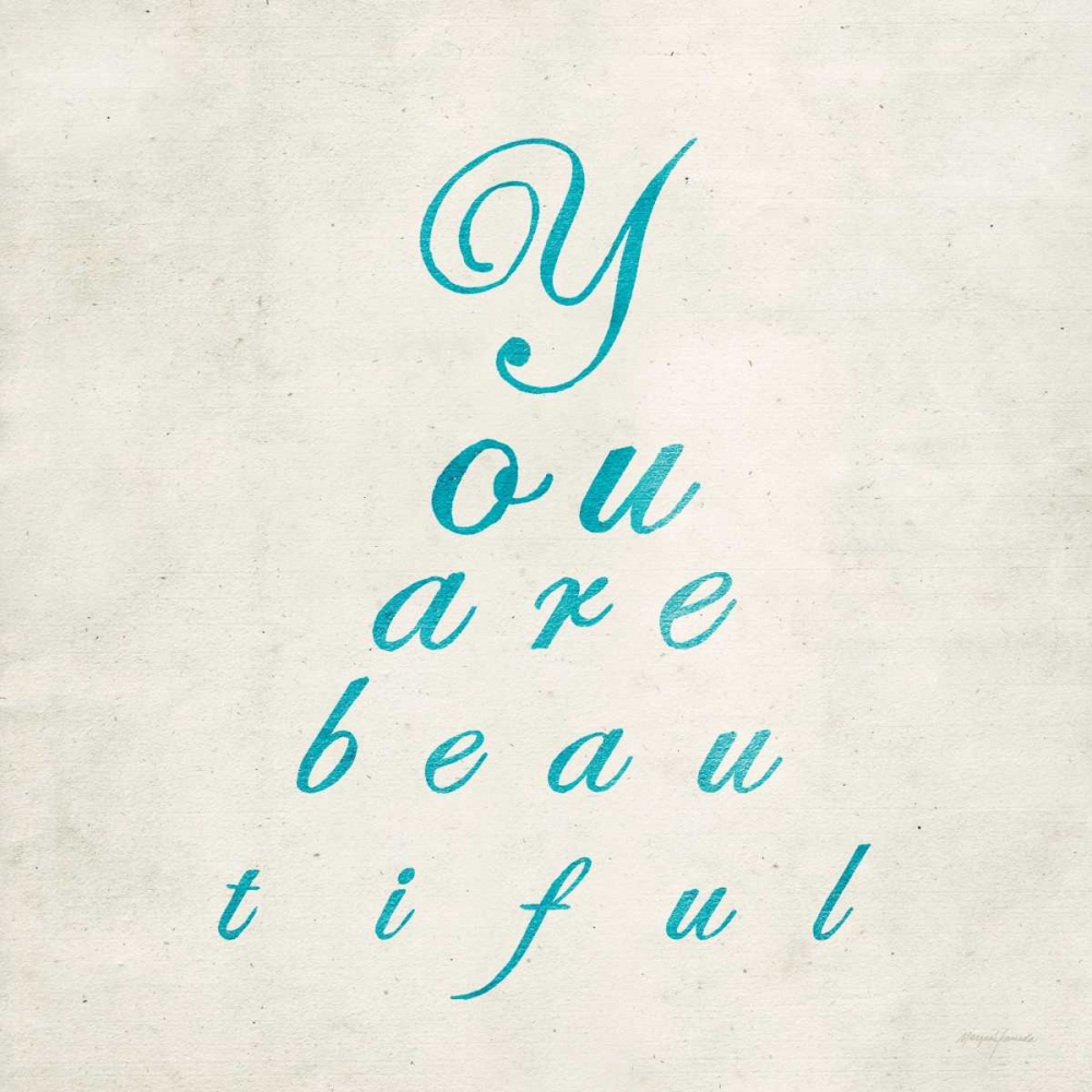 Art Print: You are Beautiful in Blue