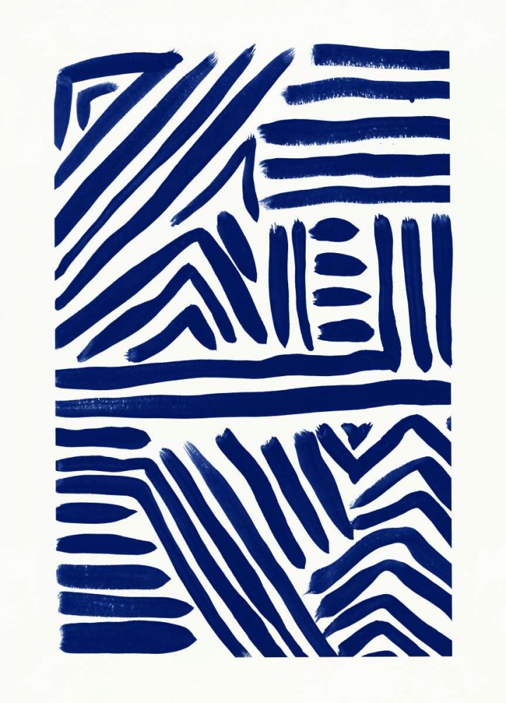 Art Print: Indigo Lines