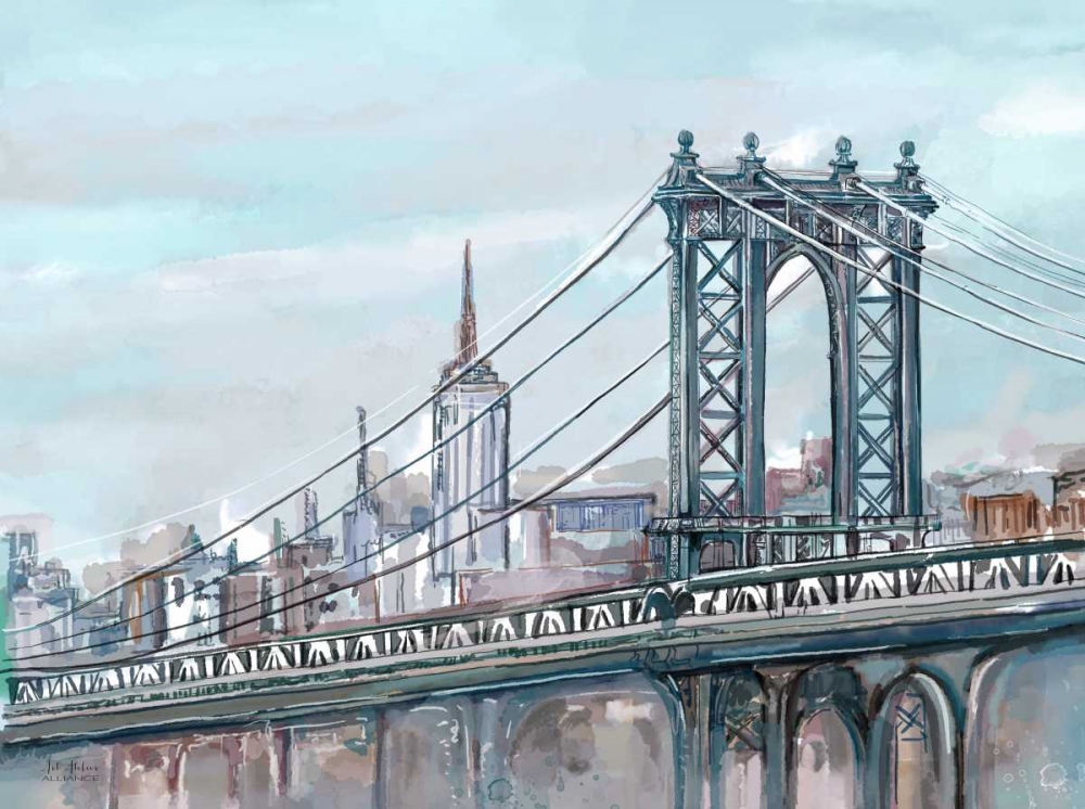 Art Print: Watercolour Sketch Book New York