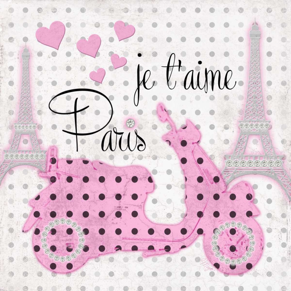 Wall Art Painting id:65347, Name: A Pink Scooter Kind Of Day, Artist: Amori, Miyo