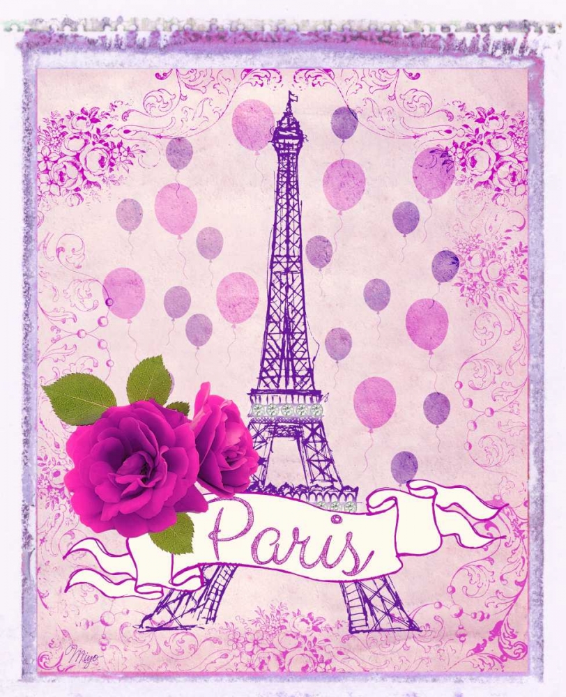 Wall Art Painting id:65349, Name: Pretty Paris Polaroid 1, Artist: Amori, Miyo