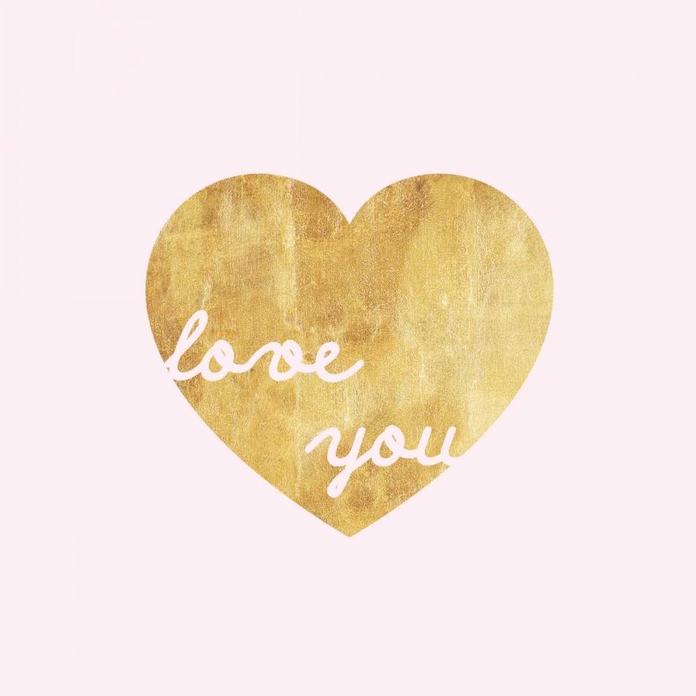Wall Art Painting id:65358, Name: Heart of Gold Love - Pink, Artist: Amori, Miyo