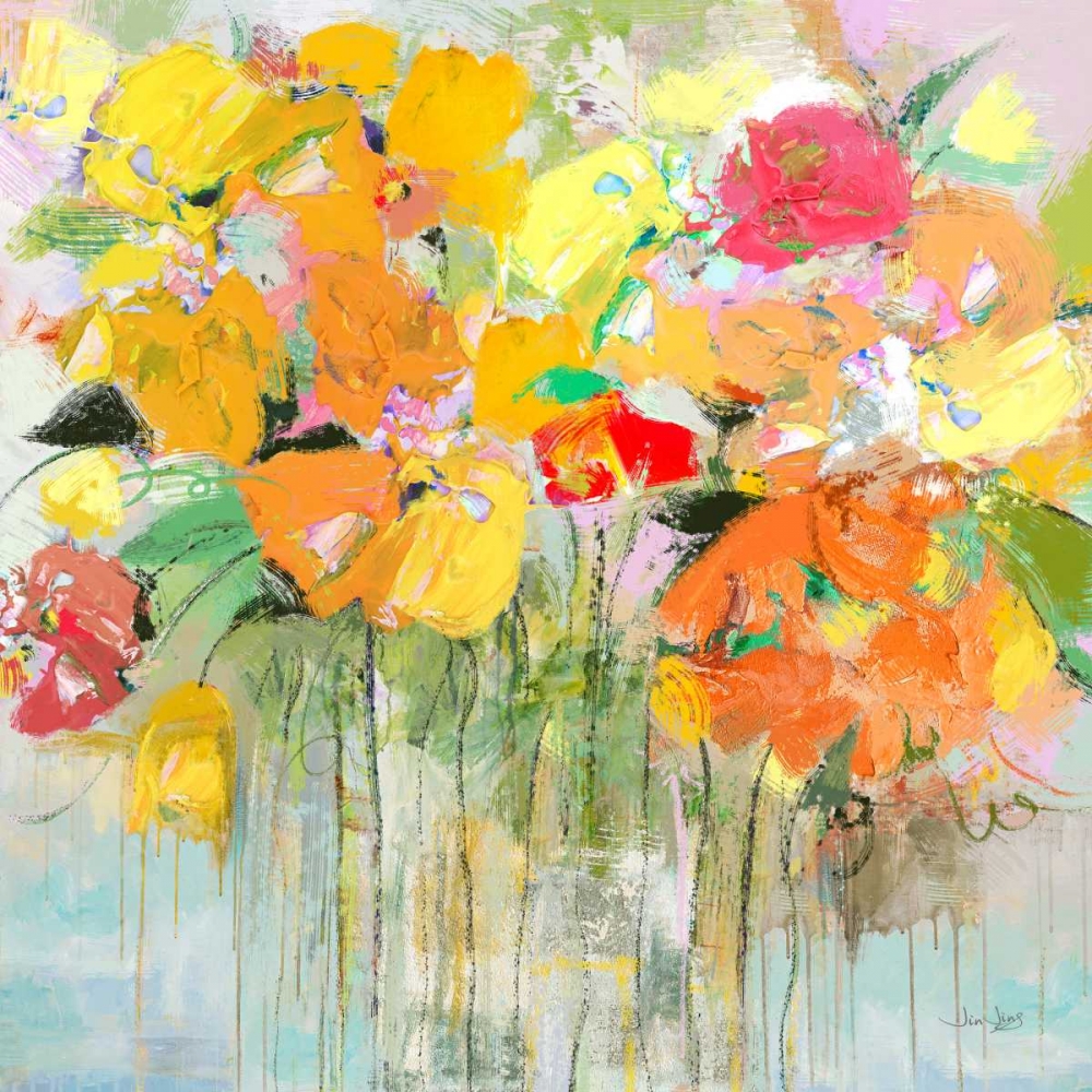 Wall Art Painting id:166711, Name: Jubilant, Artist: Jing, Jin