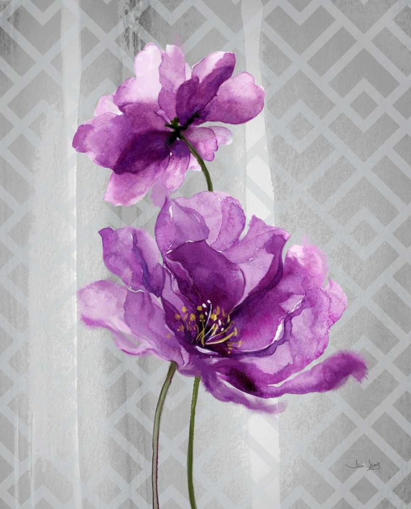 Wall Art Painting id:166552, Name: Trellis Floral1, Artist: Jing, Jin