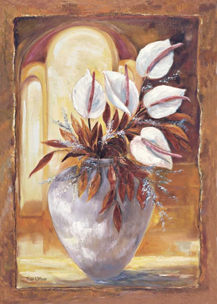 Wall Art Painting id:58031, Name: White flowers in vase I, Artist: Withaar, Rian
