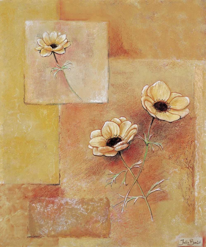 Wall Art Painting id:58093, Name: A block of flowers I, Artist: Bonet, Julia