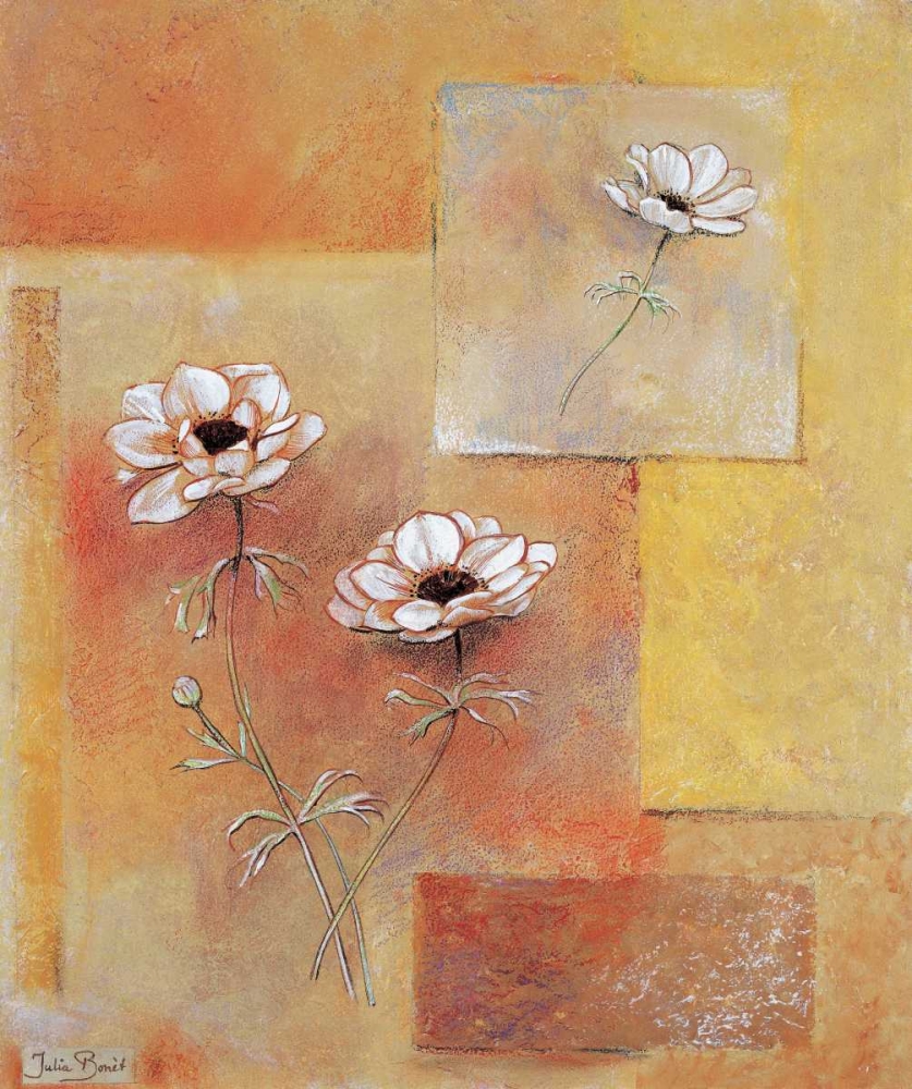 Wall Art Painting id:58094, Name: A block of flowers II, Artist: Bonet, Julia