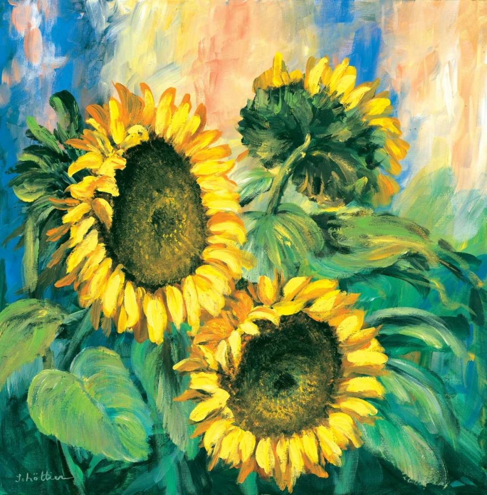 Wall Art Painting id:58168, Name: Sunflowers, Artist: Schottler, Katharina