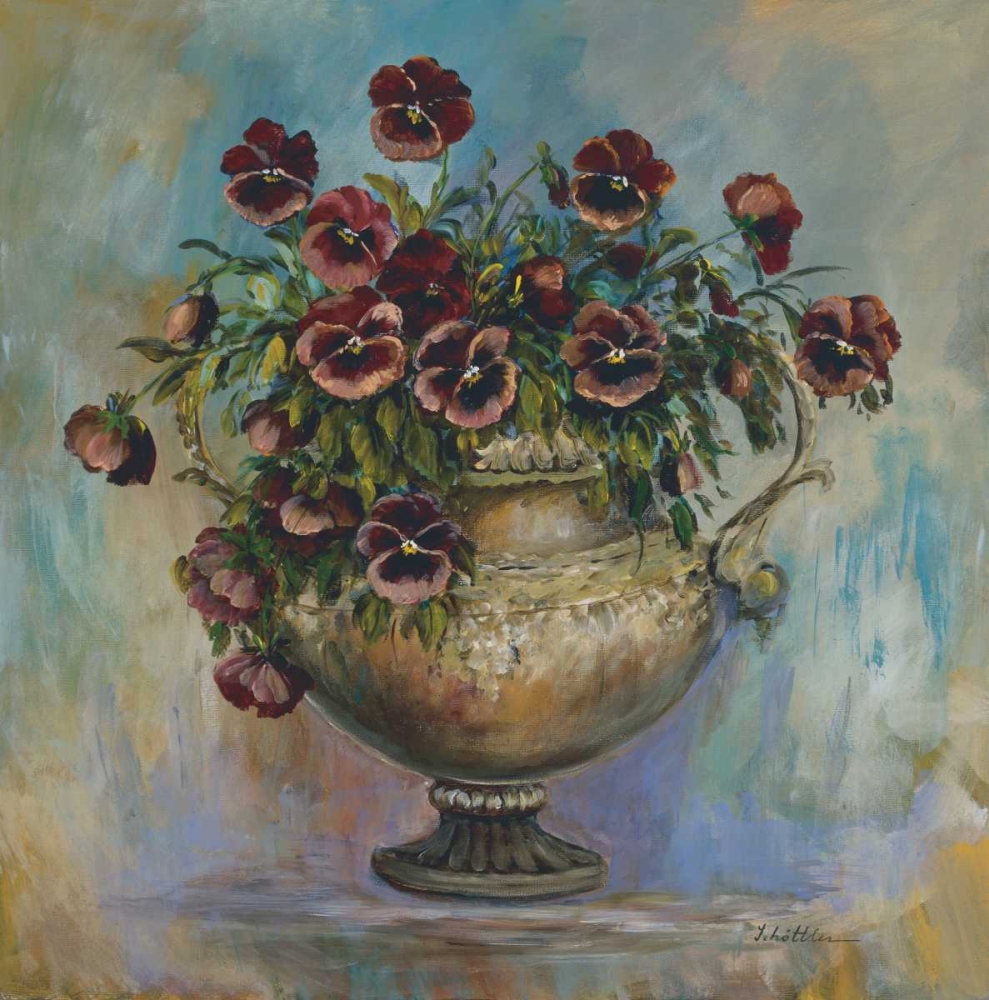 Wall Art Painting id:58169, Name: Red pansies delight, Artist: Schottler, Katharina