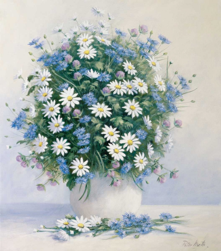 Wall Art Painting id:58406, Name: Bouquet in blue, Artist: Motz, Peter