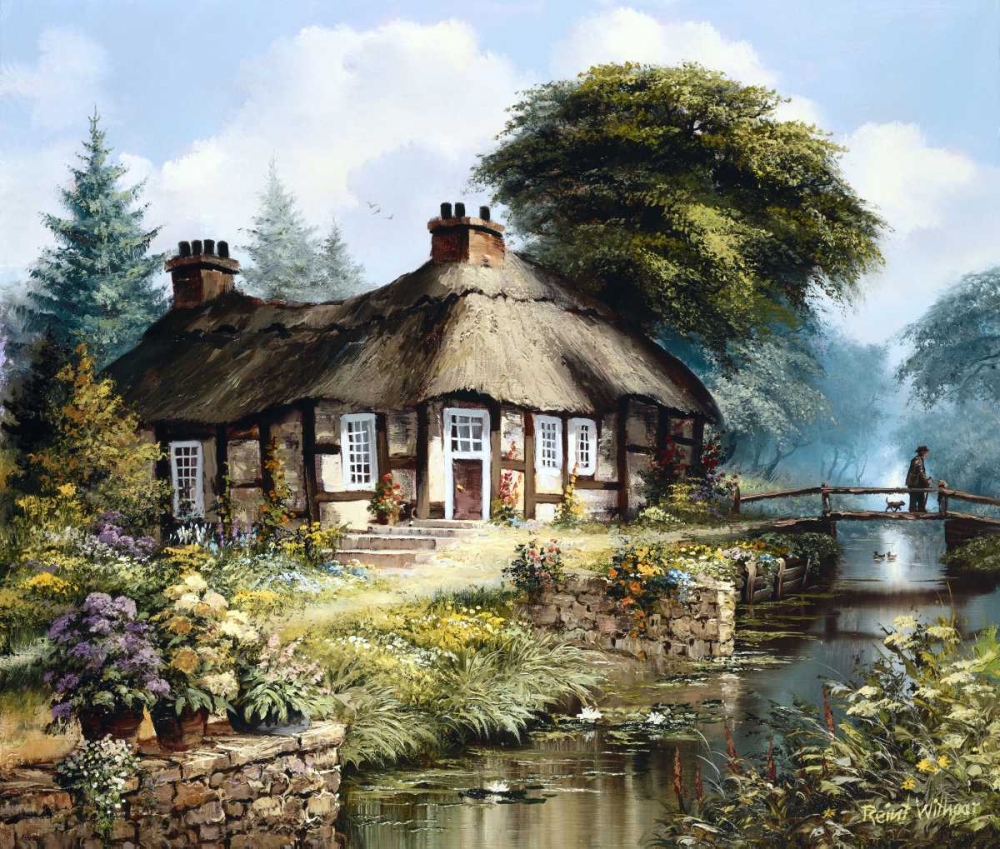 Wall Art Painting id:58649, Name: English cottage II, Artist: Withaar, Reint