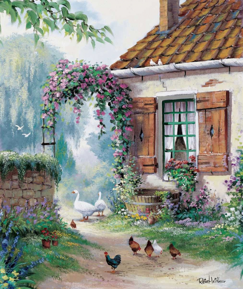 Wall Art Painting id:58705, Name: The farmers courtyard, Artist: Withaar, Reint