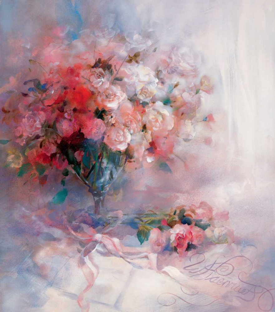 Wall Art Painting id:58842, Name: Bouquet of roses, Artist: Haenraets, Willem