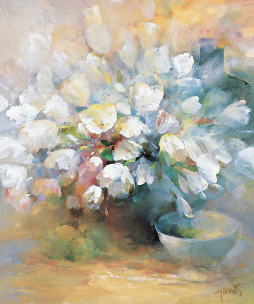 Wall Art Painting id:58909, Name: Sparkling white tulips I, Artist: Haenraets, Willem