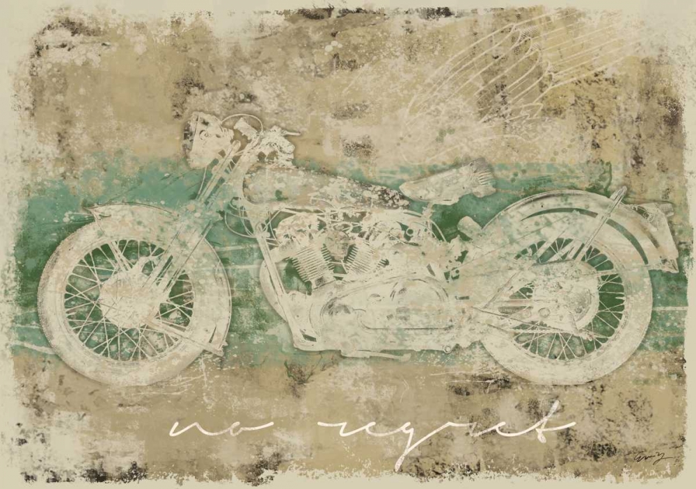 Wall Art Painting id:67067, Name: NO REGRET MOTORCYCLE, Artist: Yang, Eric