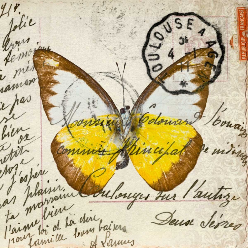 Wall Art Painting id:103295, Name: Colorful Butterfly with Vintage effects, Artist: Frank, Assaf