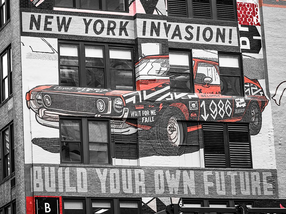 Wall Art Painting id:724716, Name: Advertisements on building exterior, New York, Artist: Frank, Assaf