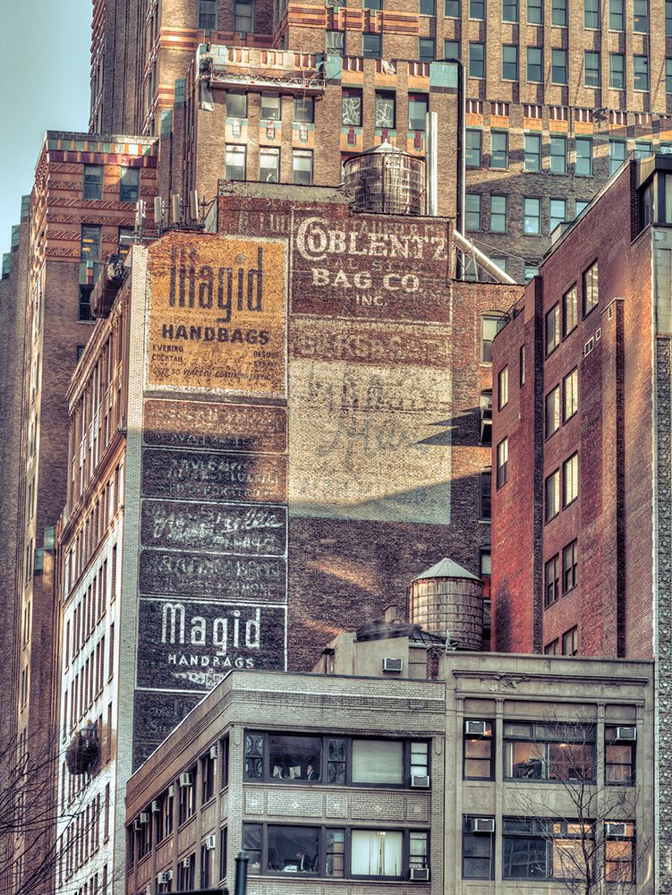 Wall Art Painting id:594357, Name: Advertisements on building exterior, New York, Artist: Frank, Assaf