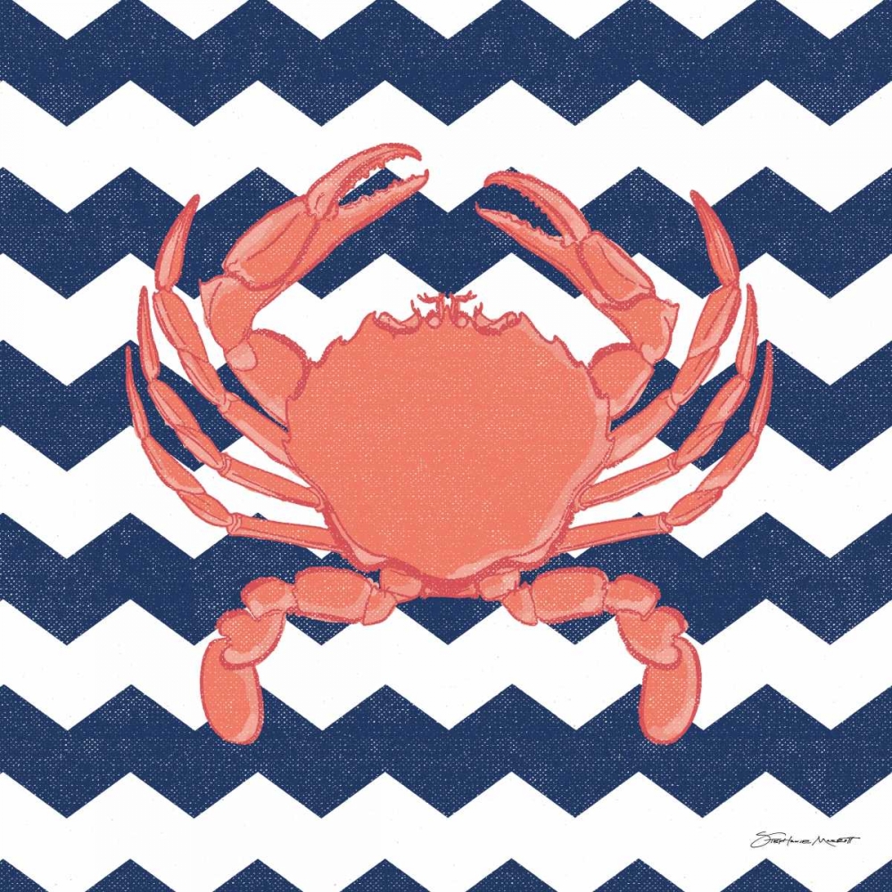 Wall Art Painting id:106165, Name: Crab Chevron, Artist: Marrott, Stephanie