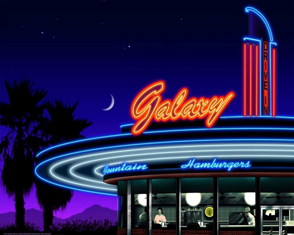 Wall Art Painting id:172500, Name: Galaxy Diner, Artist: Flint, Helen