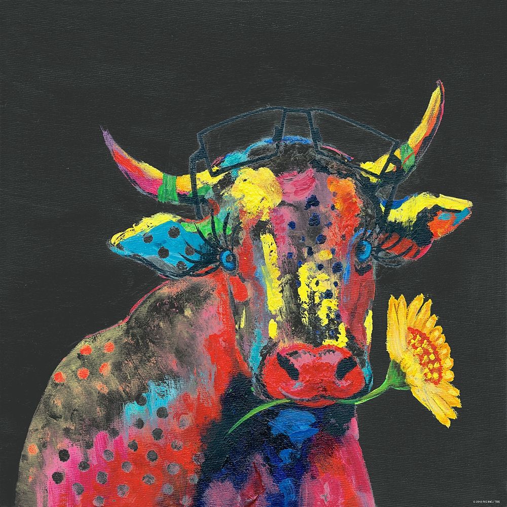 Wall Art Painting id:213355, Name: Cow IN DARK GRAY, Artist: TBS