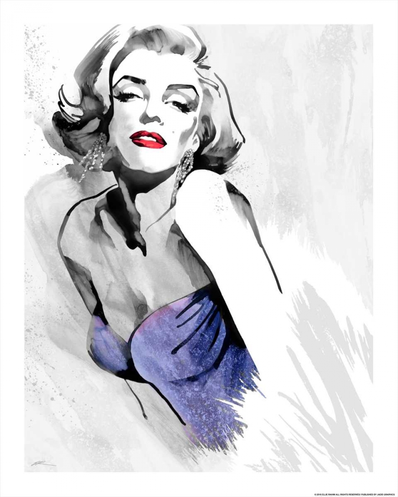 Wall Art Painting id:137439, Name: Marilyns Pose In Purple, Artist: Rahim, Ellie