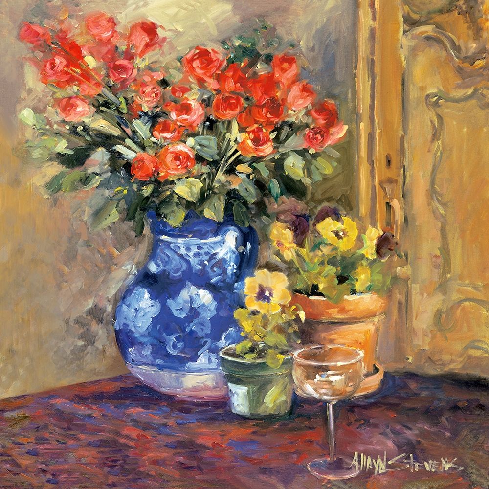 Wall Art Painting id:213472, Name: Red Flowers, Artist: Stevens, Allayn