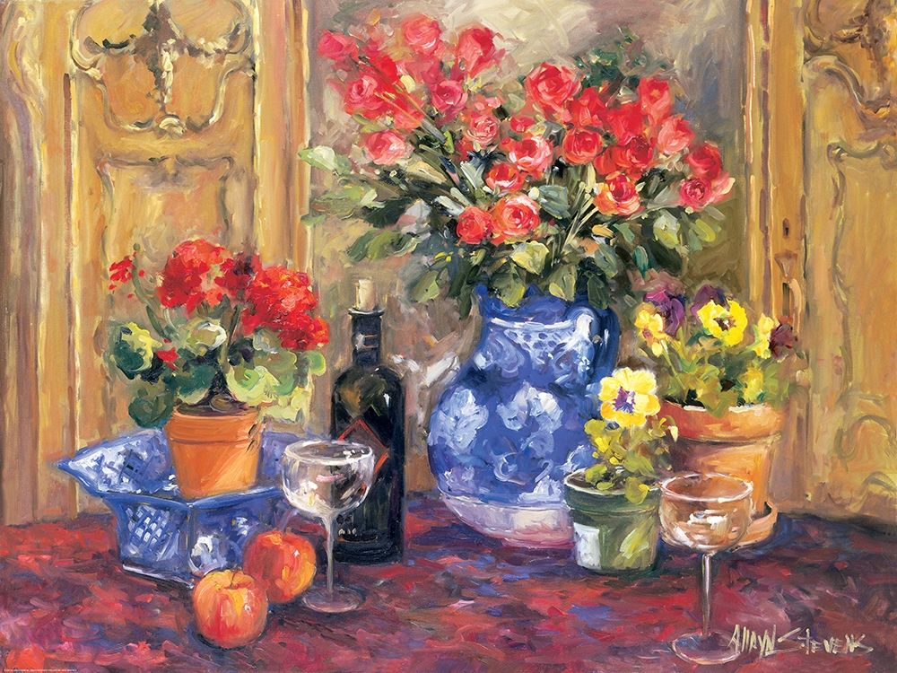 Wall Art Painting id:213471, Name: Red Flowers, Artist: Stevens, Allayn