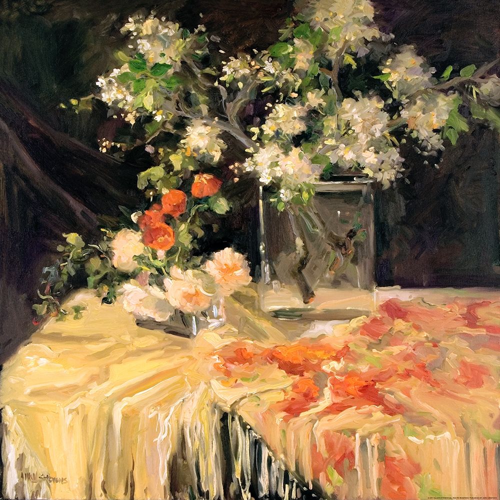 Wall Art Painting id:213476, Name: White Freesia, Artist: Stevens, Allayn