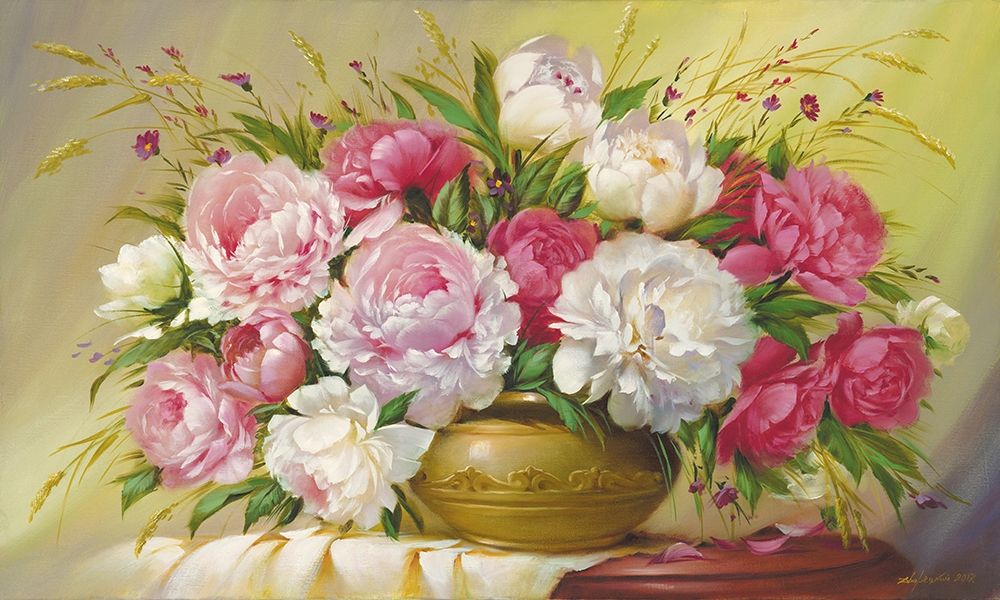Wall Art Painting id:247893, Name: Spring Roses, Artist: Dvoretskiy, Petrovich