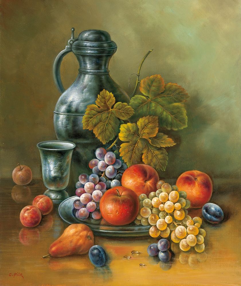Wall Art Painting id:248334, Name: Still-Life WITH PLUMS, Artist: Pila